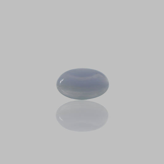 Blue Lace Agate Smooth Cabochon Oval Shape Stone - 15 Ct