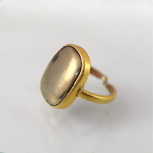 Golden Pyrite Money Magnet Ring / Wealth & Abundance