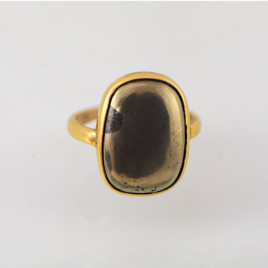 Golden Pyrite Money Magnet Ring / Wealth & Abundance