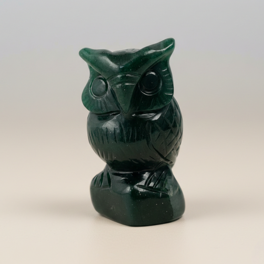 Green Aventurine Owl