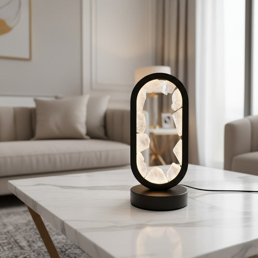 Selenite Crystal LED Lamp
