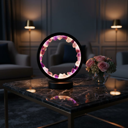 Amethyst Crystal LED Lamp