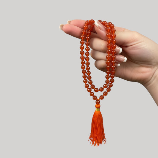 Carnelian Mala (108 beads) 8 mm