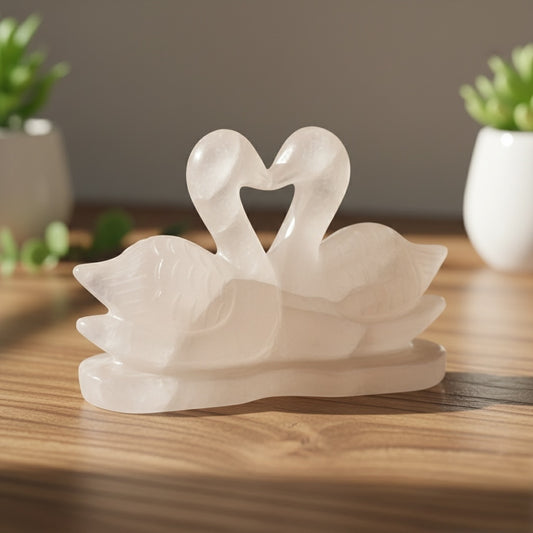 Rose Quartz Mandarin Ducks