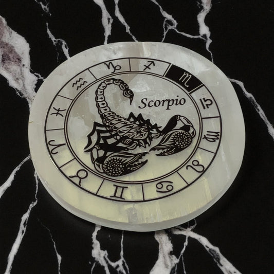 Selenite Round Charging Plate