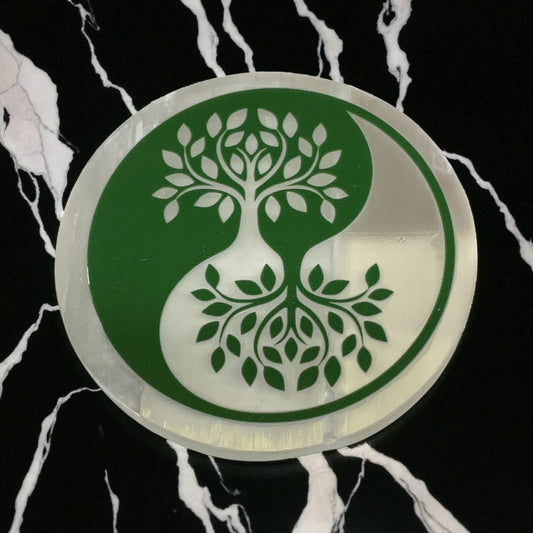 Selenite Round Charging Plate