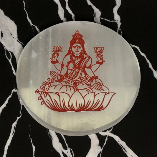 Selenite Round Charging Plate