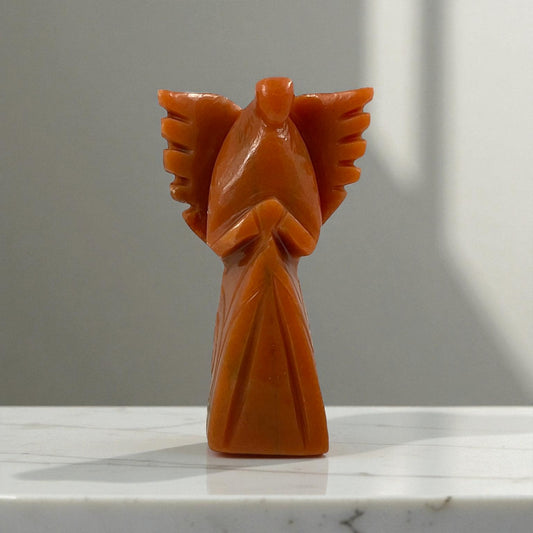 Red Carnelian Angel Statue