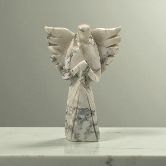 Howlite Angel Statue