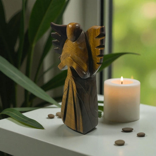 Tiger Eye Angel Statue