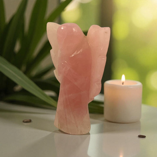 Rose Quartz Angel Statue