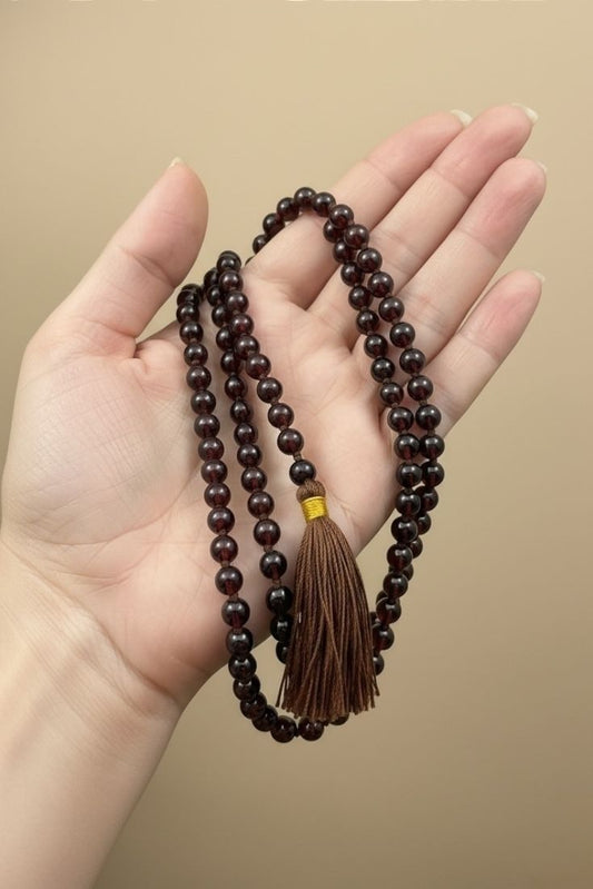 Garnet Mala (108 beads) 8 mm