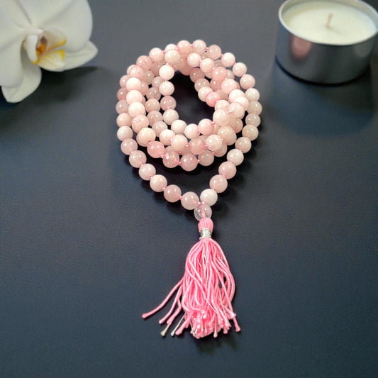 Rose Quartz Mala (108 beads) 8 mm