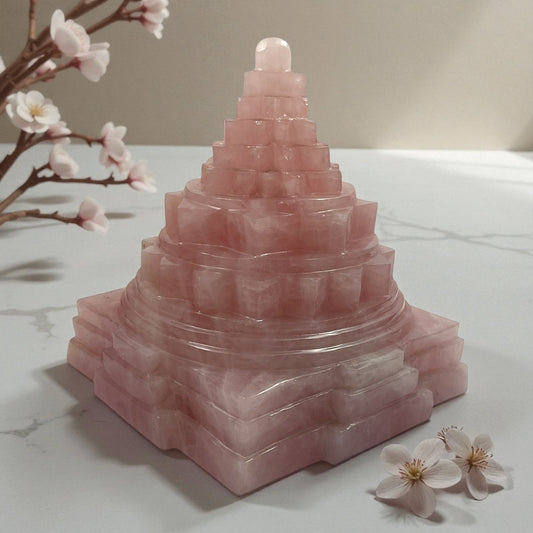 Rose Quartz Shri Yantra