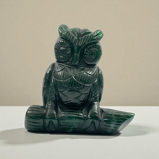 Green Aventurine Owl