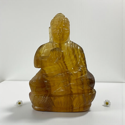 Yellow Fluorite Buddha