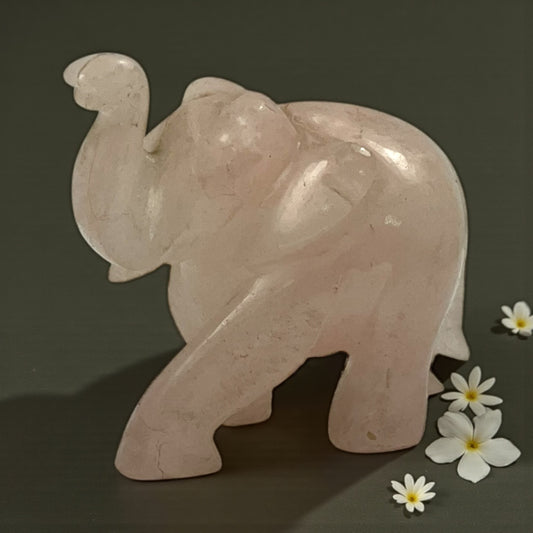 Rose Quartz Elephant