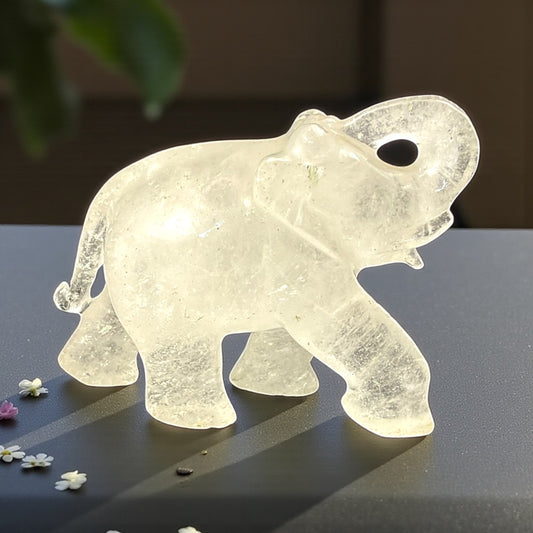 Clear Quartz Elephant