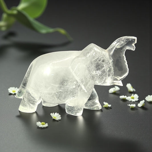 Clear Quartz Elephant