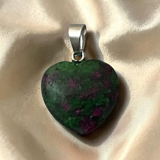 Ruby Zosite Heart Pendant