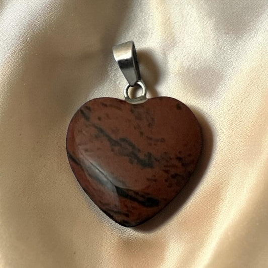 Mahogany Obsidian Heart Pendant