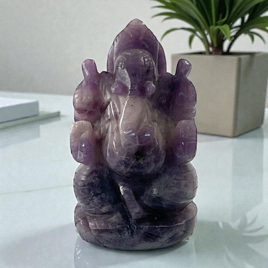 Lepidolite Ganesha