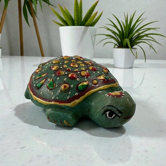 Printed Green Aventurine Turtle