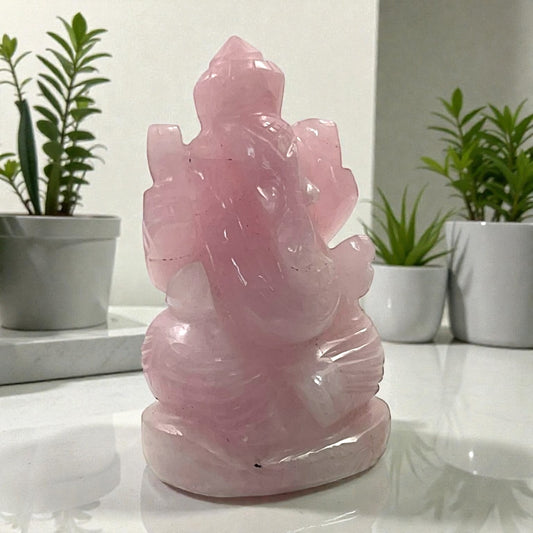 Rose Quartz Ganesha