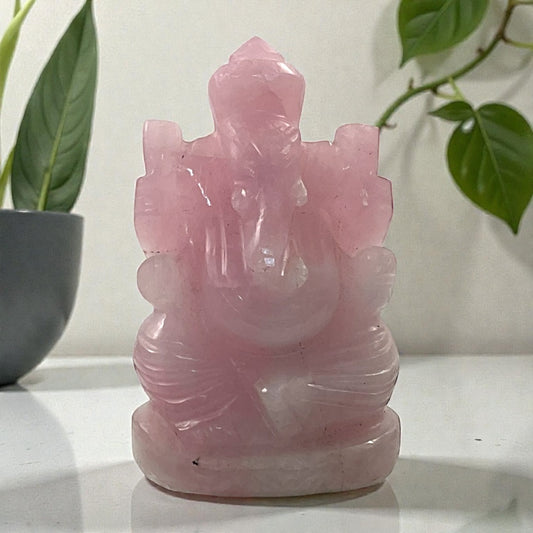 Rose Quartz Ganesha