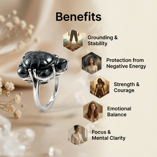 Magnetite Turtle Ring