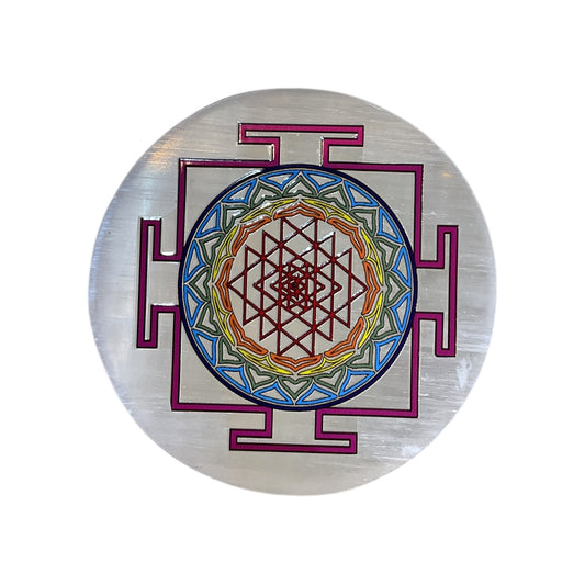 Selenite Round Charging Plate
