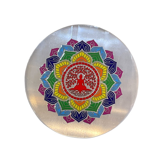 Selenite Round Charging Plate