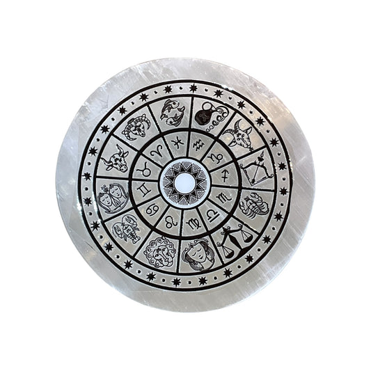 Selenite Round Charging Plate