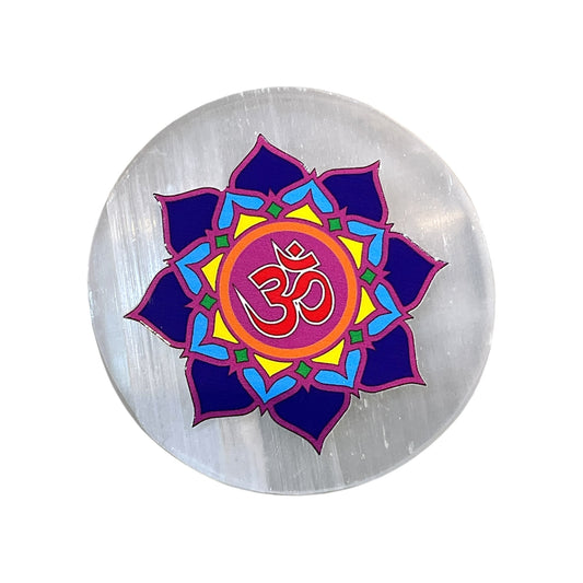 Selenite Round Charging Plate