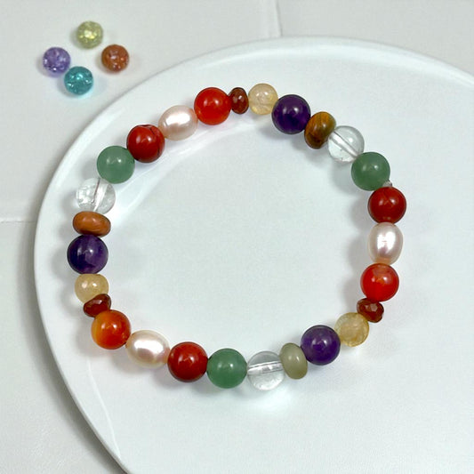 Navratan Bracelet for Luck & Prosperity 8 mm Beads