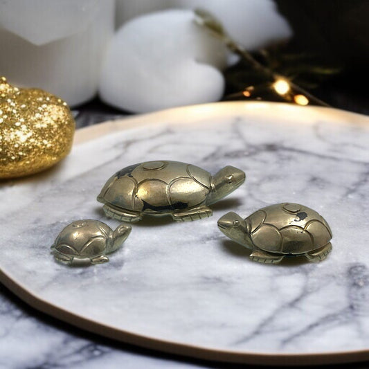 Pyrite Turtle for Success, Luck & Growth