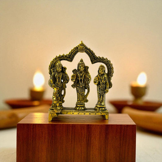 Brass Ram Darbar Idol (Ram, Sita, Lakshman & Hanuman)