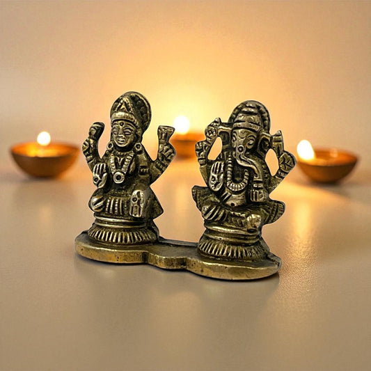 Brass Laxmi-Ganesh ji