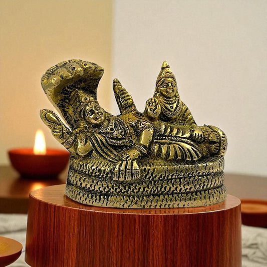 Brass vishnu-laxmi ji