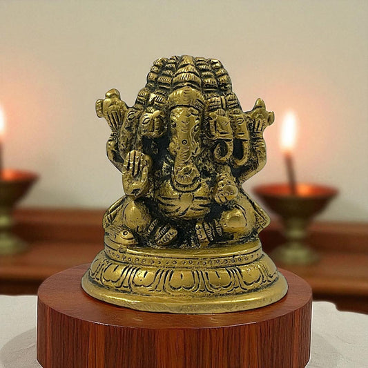 Brass ganesha 5 faces