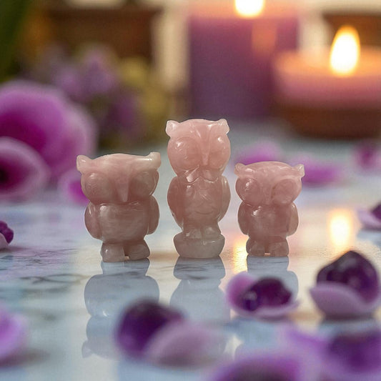 Rose Quartz Owl