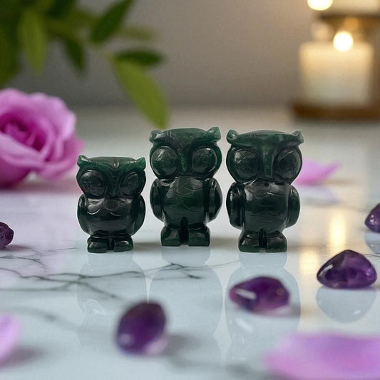 Green Aventurine Owl