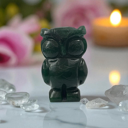 Green Aventurine Owl