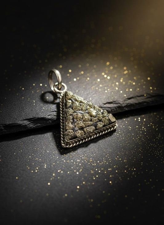 Pyrite Triangular Pendent