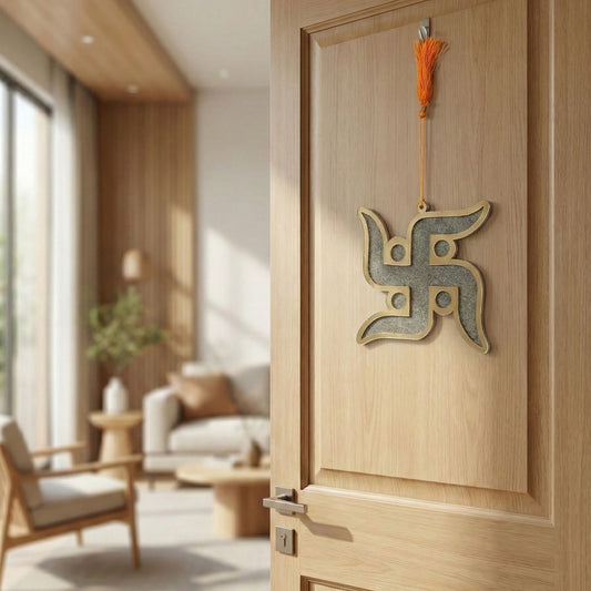 Pyrite Swastik Hanging