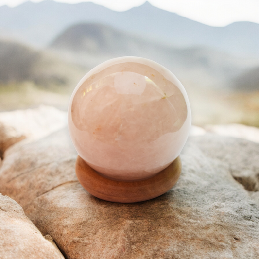 Rose Quartz Crystal Sphere Ball - Rekhi / Healing / Energy . (180 - 190) gm