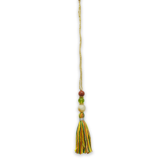 Crystals Lumba (Red Jasper+Peridot+Citrine) Lumba Rakhi For Bhabhi D No. L-13