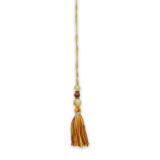 Crystals Lumba (Citrine+Red Jasper) Lumba Rakhi For Bhabhi D No. L-14