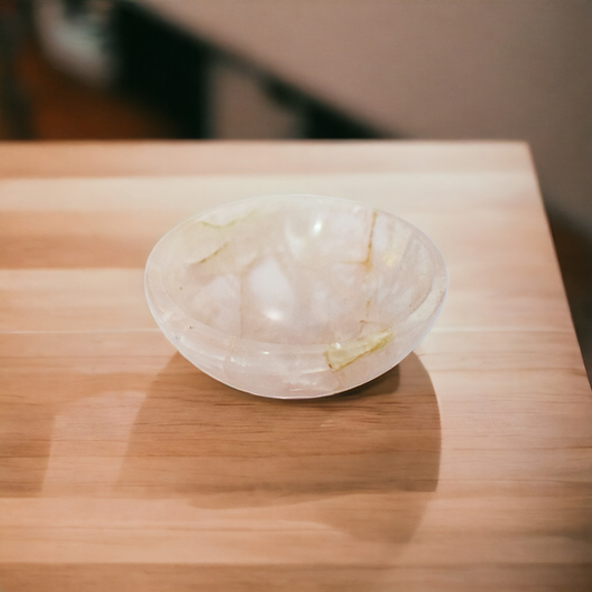 2" Rose Quartz Crystal Bowl