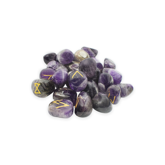 Amethyst Tumble Stones / Rune Set